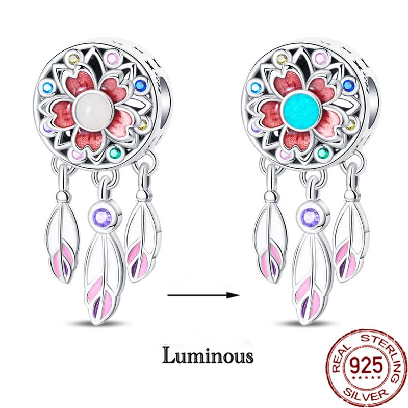 Genuine copper Dreamcatcher Tassel Charm Bead Charms Bead Charms Ideal For Women Authentic Bracelets Bangles Fashion Do It Yourself Jewellery Hot Gift
