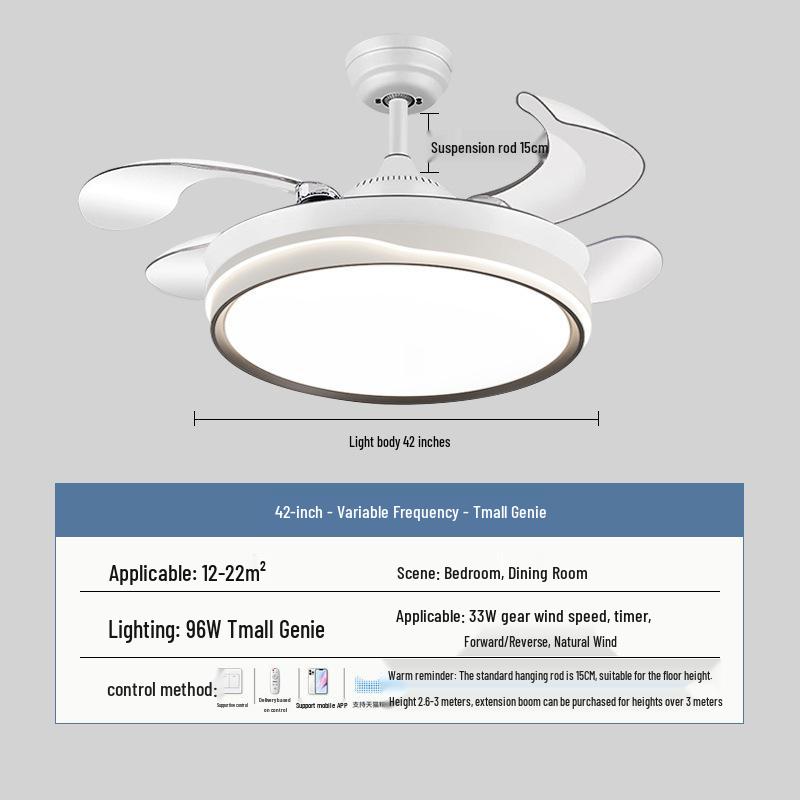 2026 New Model Flush Mount Ceiling Fan with Integrated Light for Living, Dining & Bedroom