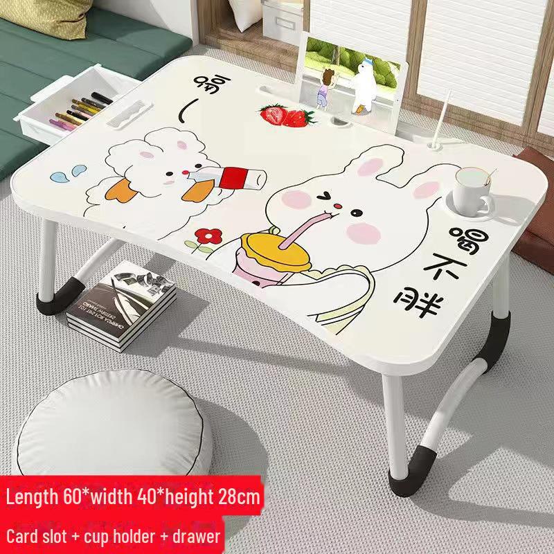 Compact Folding Laptop Table for Dormitory or Bay Window