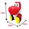 Two Types Available: Super Mario Extra-large Plush Toy, Sitting Yoshi (redblue), Character Goods, Approximately 42cm (red)