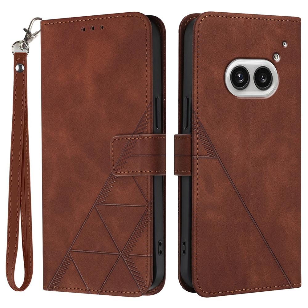 For Nothing Phone (2a) Plus/Phone (2a) Leather Case with Hand Strap Wallet Stand Phone Cover