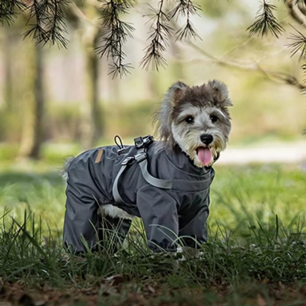 Reflective Dog Raincoat Waterproof Dog Windbreaker Overall Pet Rain Jacket  Outdoor Activities