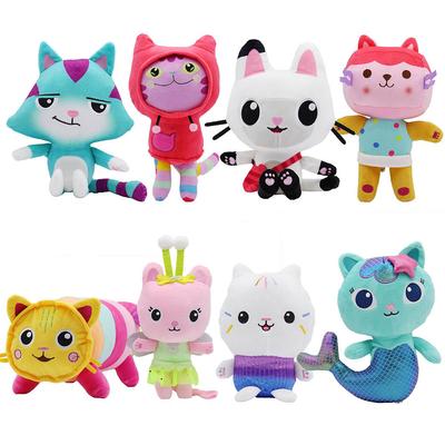 Hot Gabby Dollhouse Plush Toy Mercat Cartoon Stuffed Smiling Cat Hug Gaby Girl Dolls Kids Birthday Gifts