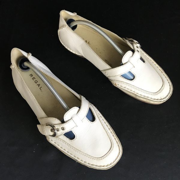 Regal Leder Slipper 24.5 Weiß(GEBRAUCHT)