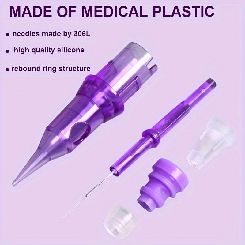 10 paket (10 parça) Dövme İğnesi Kartuşları - Tekli/Üçlü Çubuk 0.18/0.25/0.30/0.35mm PMU Mikroblading, SMP, Kaş ve Dudak Dövme Makinesi için