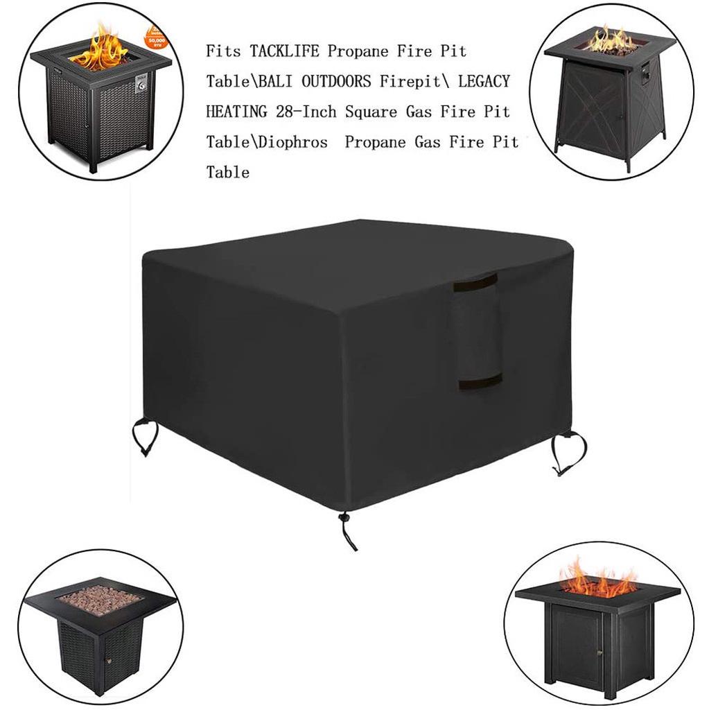 Gas Fire Cover Square - 36x36x24 Inch Waterproof Anti-UV Heavy Duty for Patio