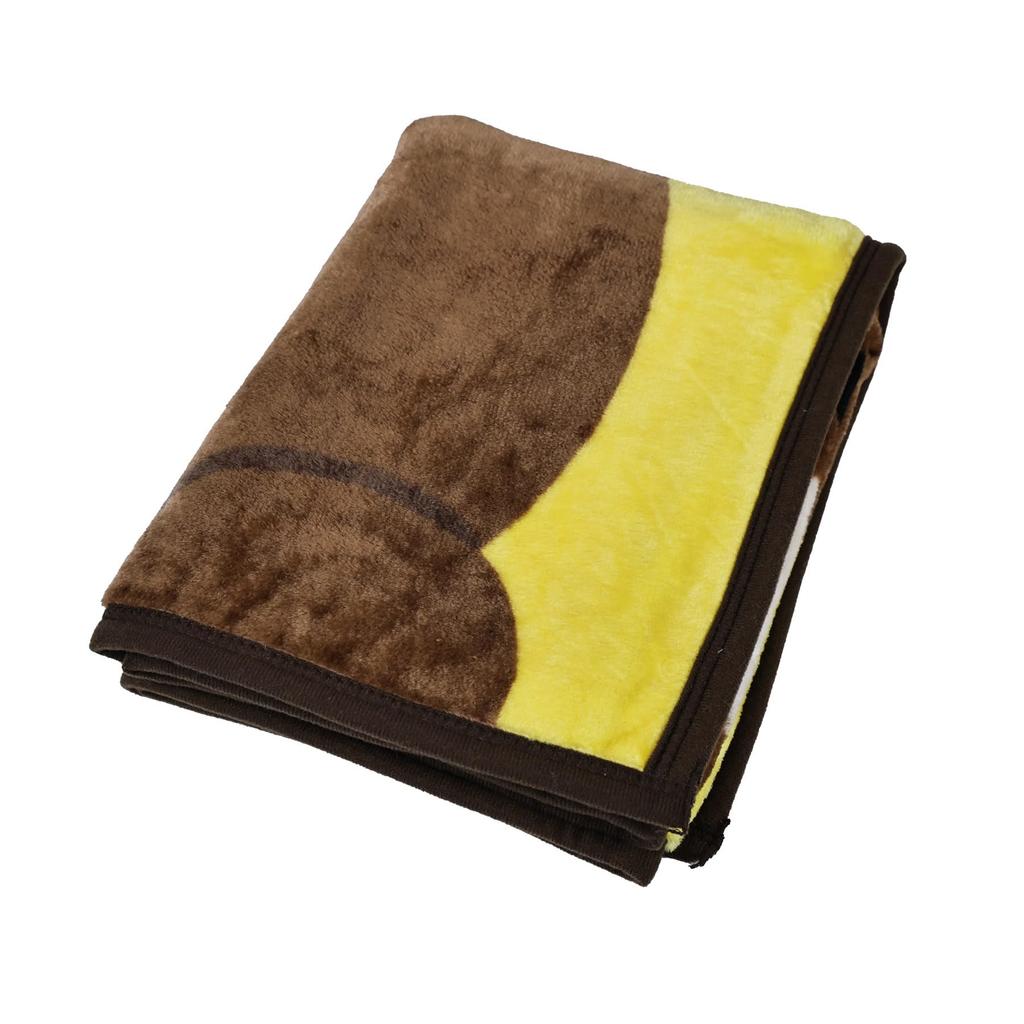 Marushin LINE FRIENDS Lap H70 X Cold Weather 5585008000 Happy_Brown Blanket, W100cm, Cute, Fluffy, Stylish, Item,
