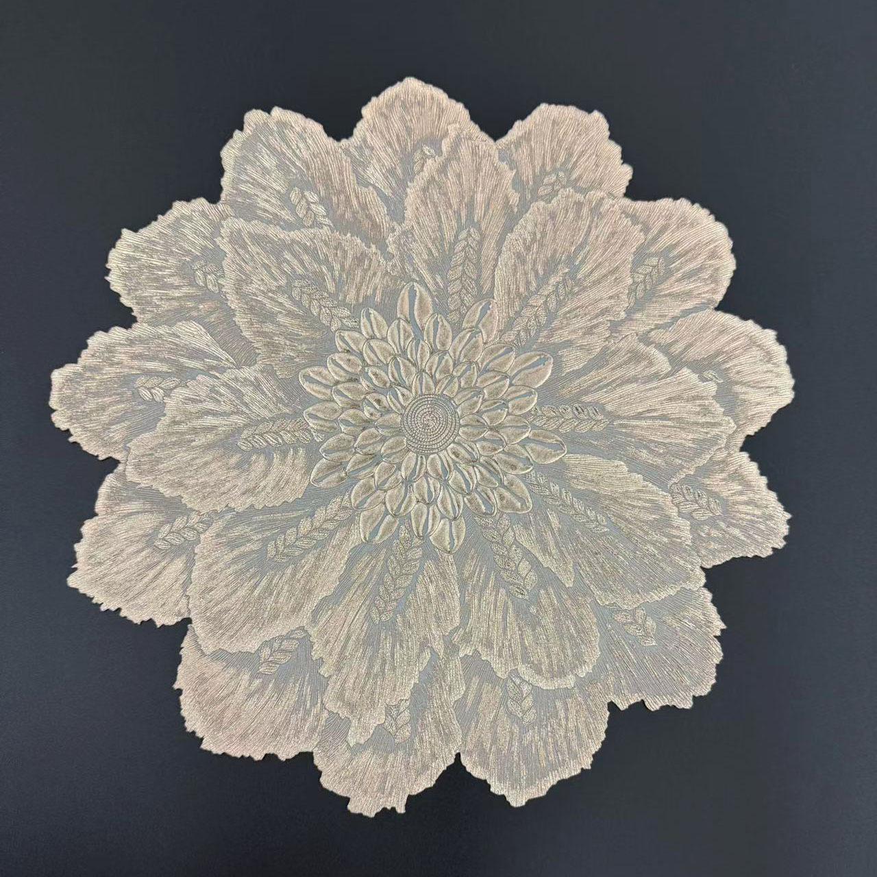 European PVC Waterproof Non-slip Placemat Coaster: Creative Floral Home/Hotel Decor