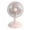 Small Electric Fan Simple Portable Vintage Pure Color USB Charging Little Fan for Summer Light Blue