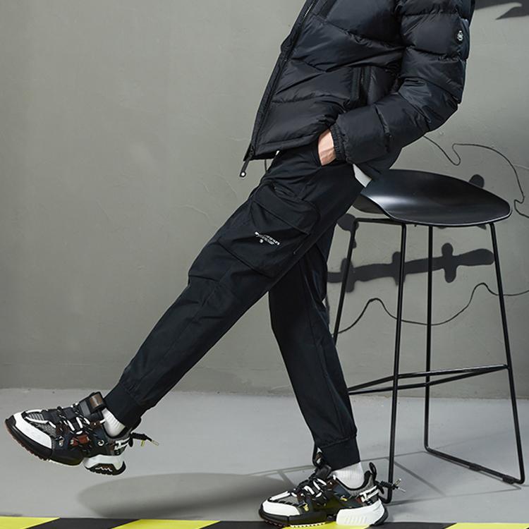 Li Ning Anti-Five Series Cuffed Casual Work Pants Men Pants Standard-Black AKXQ481-2