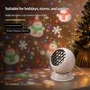 Led Snowflake Christmas Ambient Projector Light Lenses 360 Rotating Base For Bedroom Party Living Room Decor
