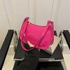 Elegante Borsa a Spalla Monocolore, Mini Borsa da Sotto Braccio da Donna, Portafoglio Sicuro con Zip, Custodia Multifunzione per Telefono, Tracolla Regolabile Leggera