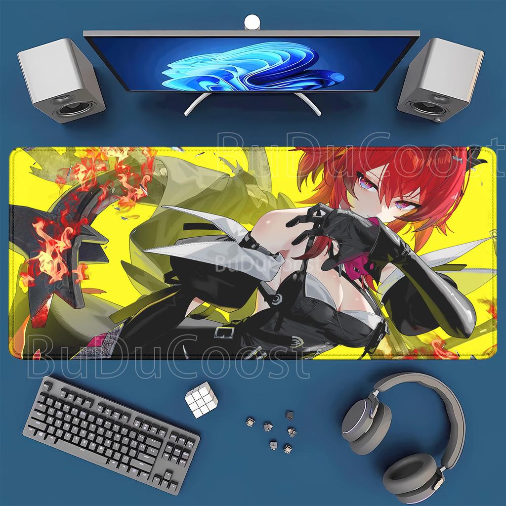 Arknights Endfield Mouse Pad Anime Girl Gaming Mousepad Pretty Large Mouse Mat Gamer XXL xmm Rug PC HD Printing Desk Mat