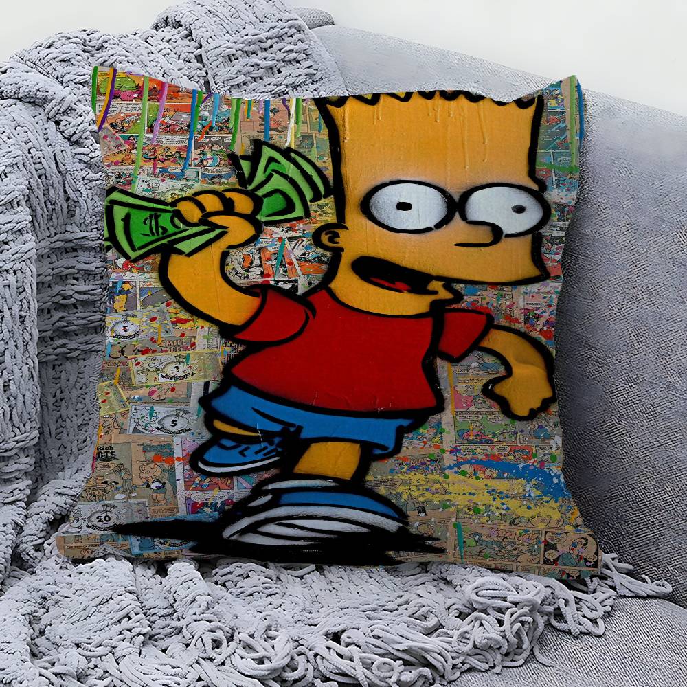 

Cartoon The S-Simpsons Pillow Gift Home Office Decoration Pillow Bedroom Sofa Car Cushion CoverPillow Case 30cmx30cm