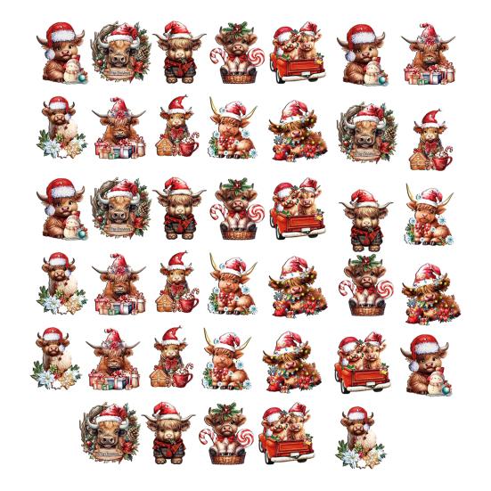 Christmas Horse Ornaments 2D Acrylic Vintage Horse Christmas Tree Hanging Decoration Western Theme Animal Ornaments for Xmas Tree Home Decor