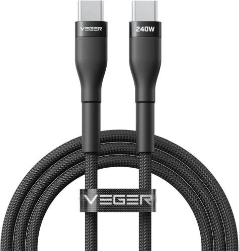 Veger Cable USB-C To USB-C PD 48V 5A 240W CC03 1.5m, Black