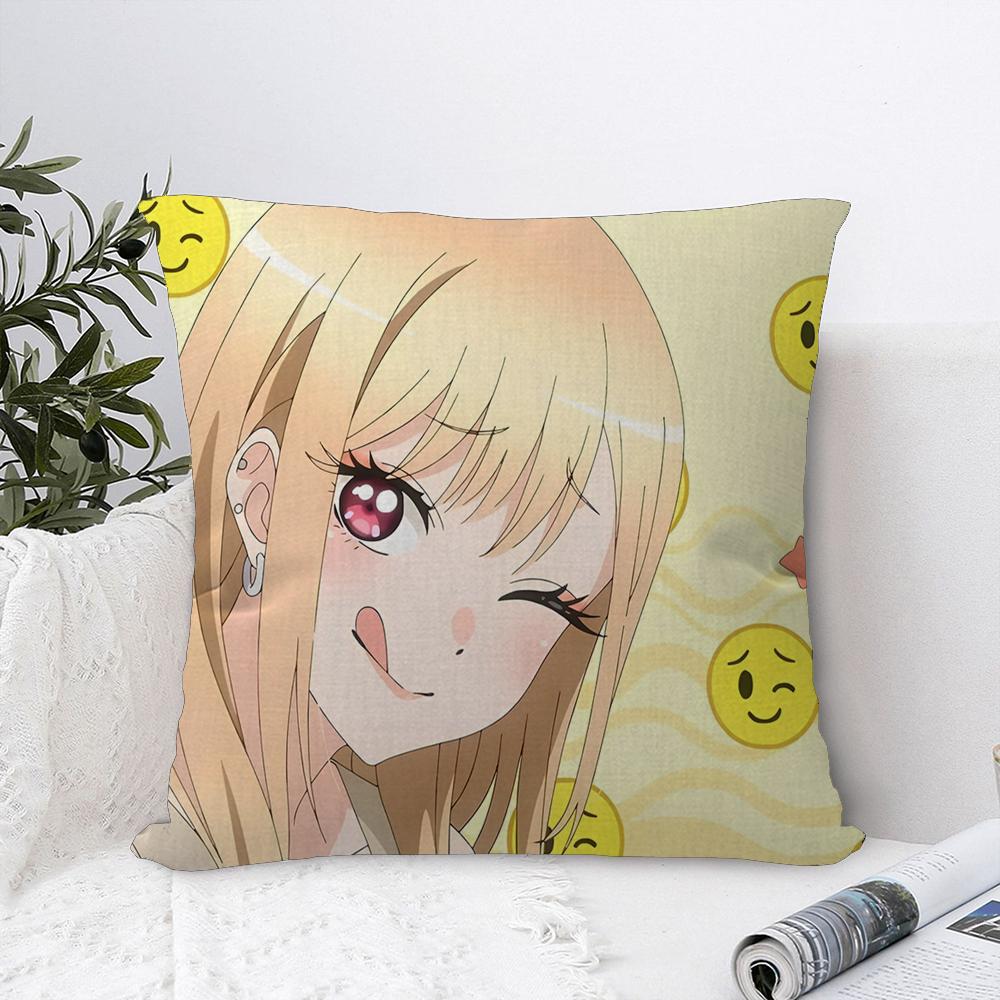 My Dress-Up Darling Marin Kitagawa Office Cushion Pillowcase Car Cushion Cover45X45CM Lumbar Pillowcase Sofa Pillowcover