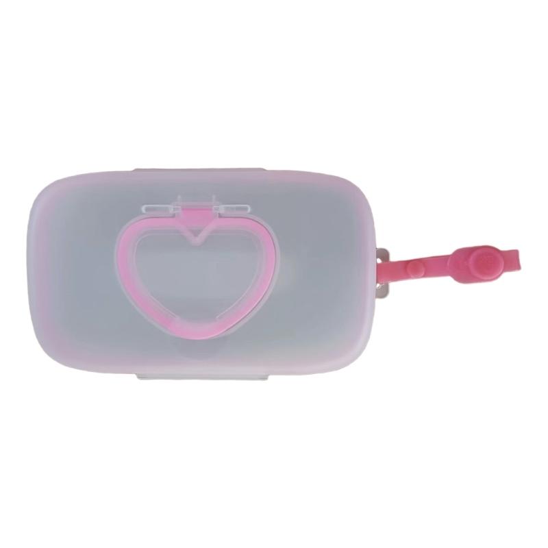 

Baby Wipes Holder with Hand Rope, Refillable Diaper Wet Wipe Container Case Storage Box for Travel and Daily Home рожевий