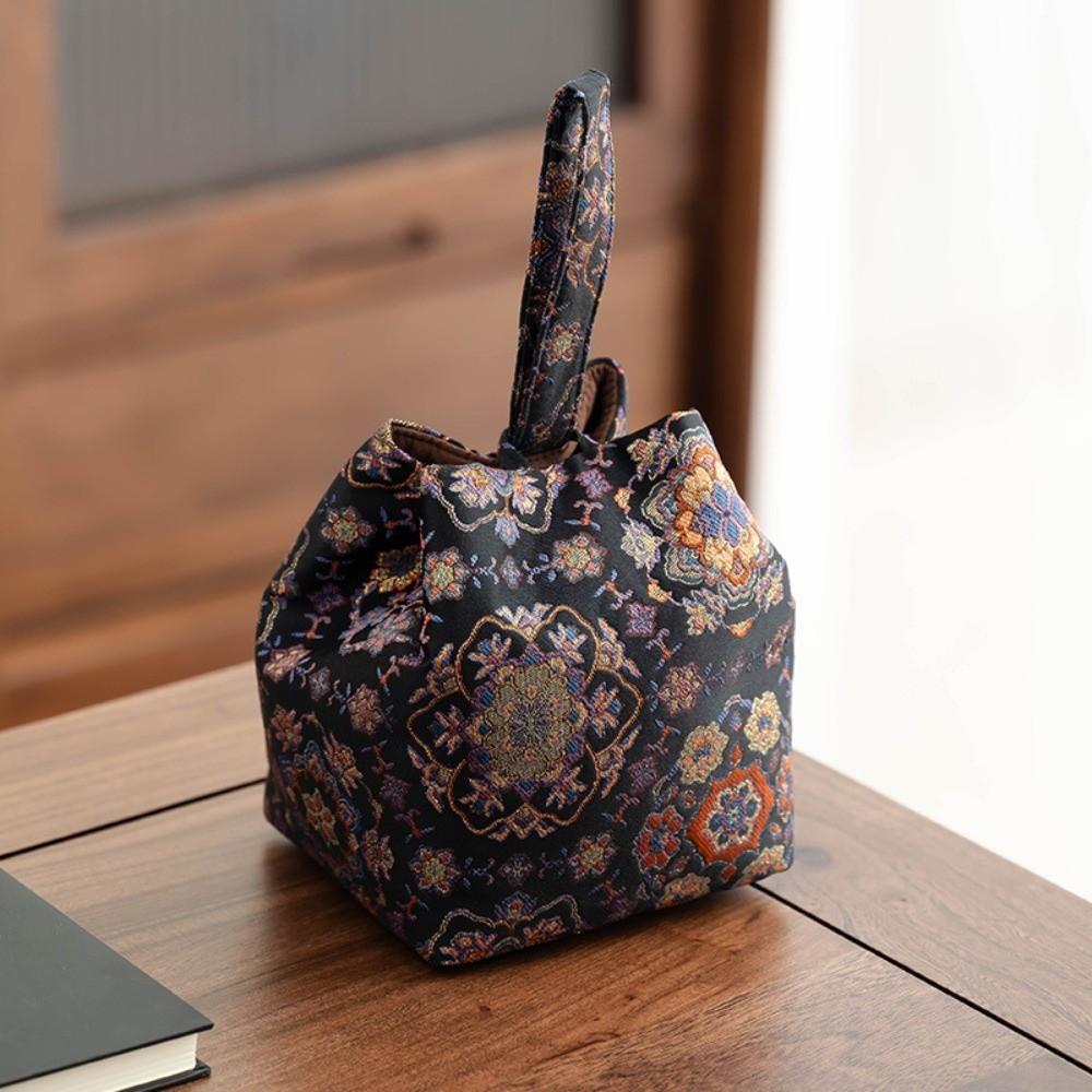 Print Teaware Storage Bag Breakage-proof Small Item Pouch Storage Bag