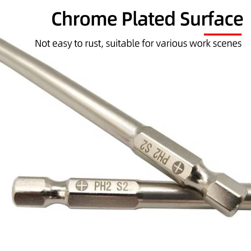 30Pcs Set 100/150mm S2 Steel Magnetic Screwdriver Bits 1/4 Inch Hex Shank Power Tools Slotted Cross Square Torx