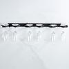 Set of 2 Under Cabinet Wine Glass Hangers Elegant Metal Stemwares Rack Wall Mounted Glass Holder for Kitchen Bars