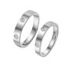 Adjustable Classic Couple Rings Set Rhodium/Gold Plated Brass Open Rings with Zircon Flower Design for Lovers