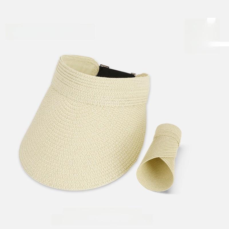 Summer Outdoor Sun Hat With Wide Brim For Women Casual Breathable Straw Hat For Sun Protection