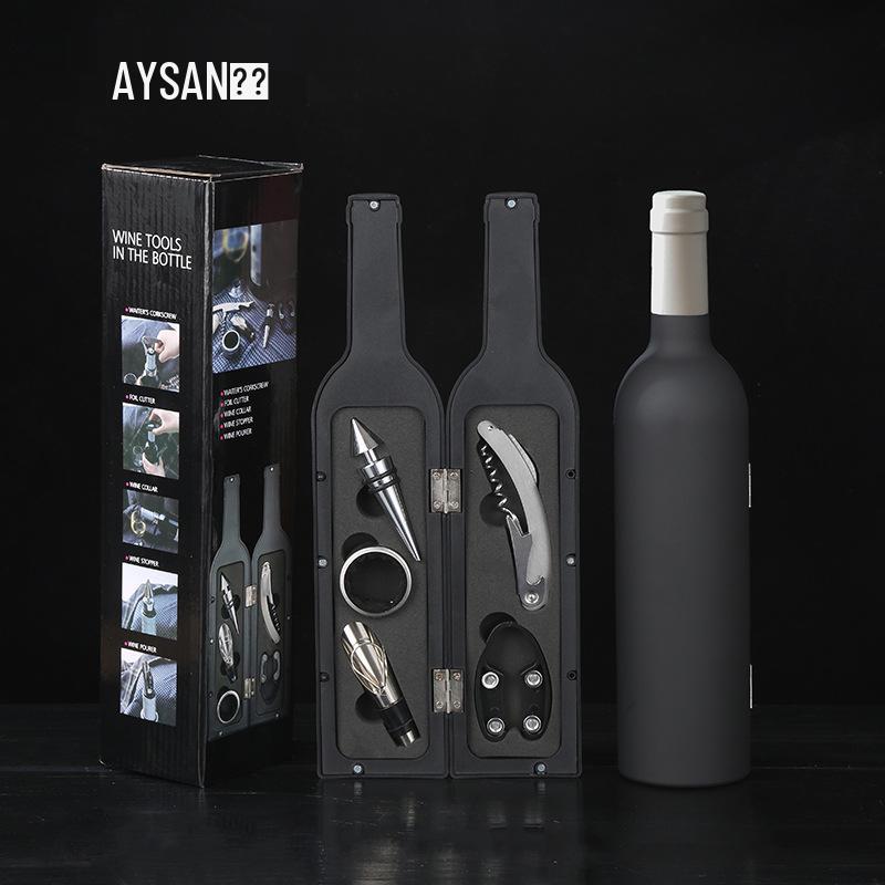 5-Piece Stainless Steel Red Wine Opener Set with Gift Box