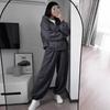 Cross-border European and American Women's Clothing  Amazon Casual Sports Loose Hooded Sweater Corset Sweatpants Set