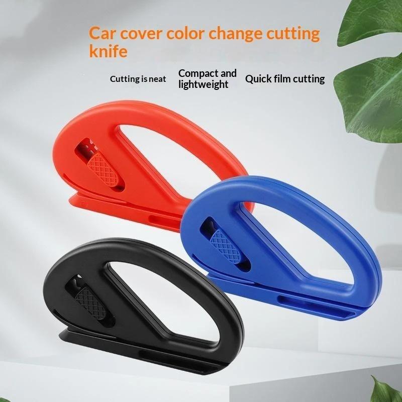 1/2Pcs Ergonomic Packaging Cutter Safety Sharp Carbon Fiber Blade Cutting Knife for Vinyl Wrap Sticker Cutting Home Use