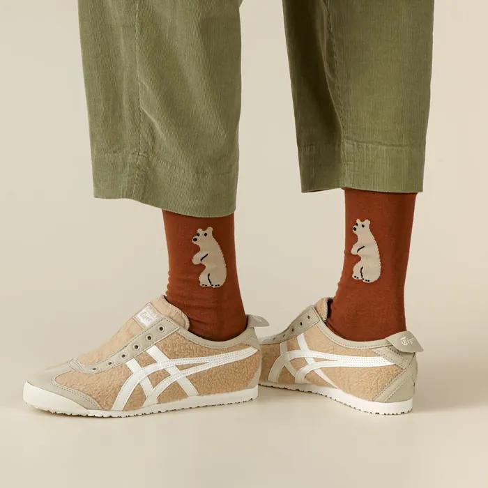 Hungry Bear Socks - Brown