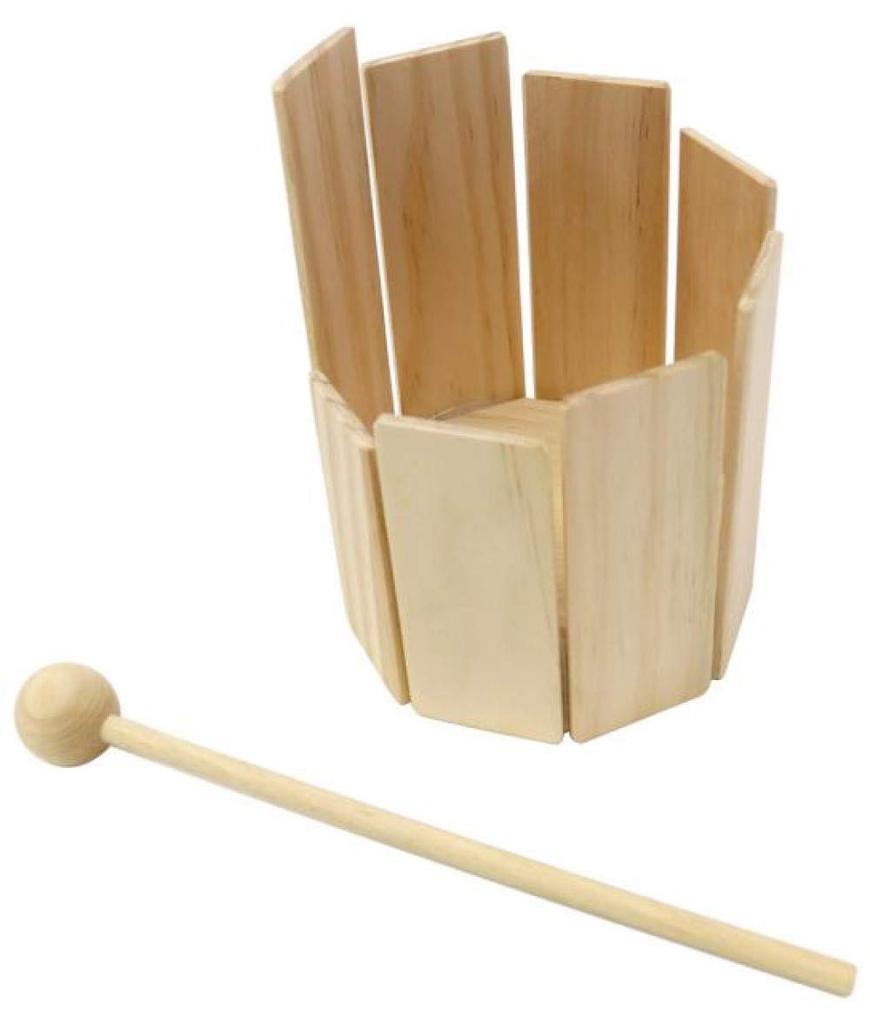 KC Tone Tongue Wood Stirring Drum Wood OP-TTA01 (with Beater)