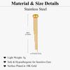 Tassel Ear Cuff  Non Piercing Gold Color Long Chain Earrings for Women, Stainless Steel Clip On Ear Wrap Nickel-free