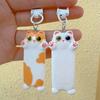 Kawaii Resin Cat Keychain Bag Accessory Purse Decoration Seeking A Hug Cat Car Keyring Children's Gift