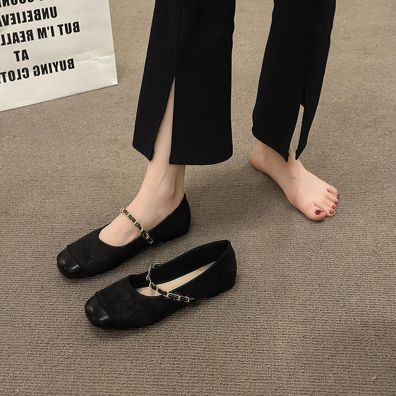 

Women s Silver & Red Retro Ballet Flats with Soft Sole 35 чёрный