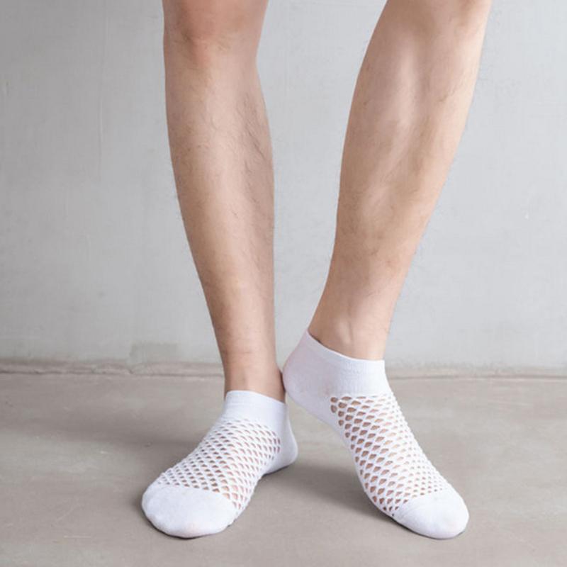 1/5 Pairs Women's Fashion Breathable Casual Ankle Cave Funny Mesh Sock Cotton Short Socks for Women