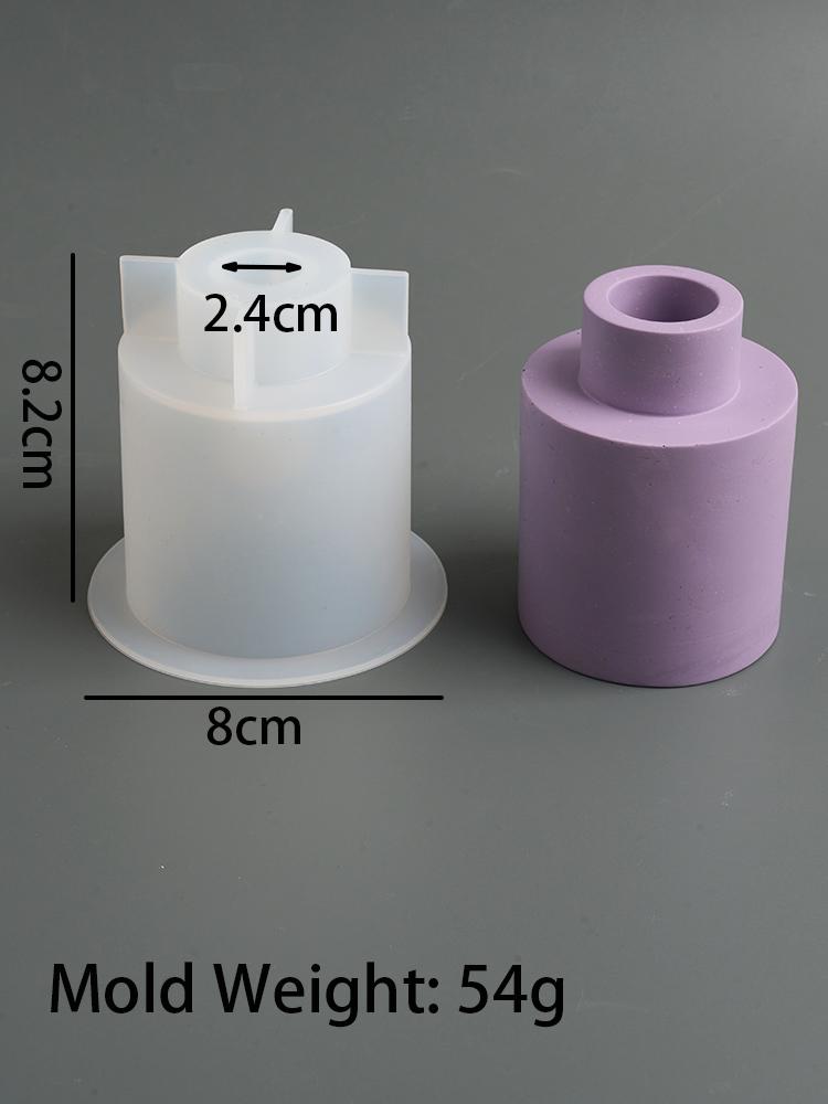 DIY Round Vase Dried Flower Container Concrete Silicone Molds Candle Holder Casting Aromatherapy Bottle Crafts Mould Home Decor
