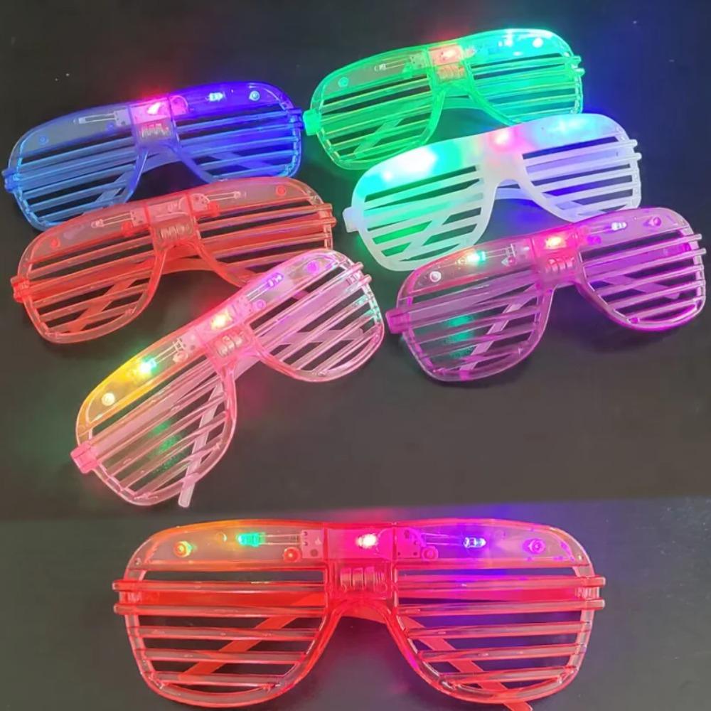 10/20/30PCS 3 Modes LED Glasses Glow In The Dark Party Neon Luminous Glasses Birthday Wedding LED Party Supplies