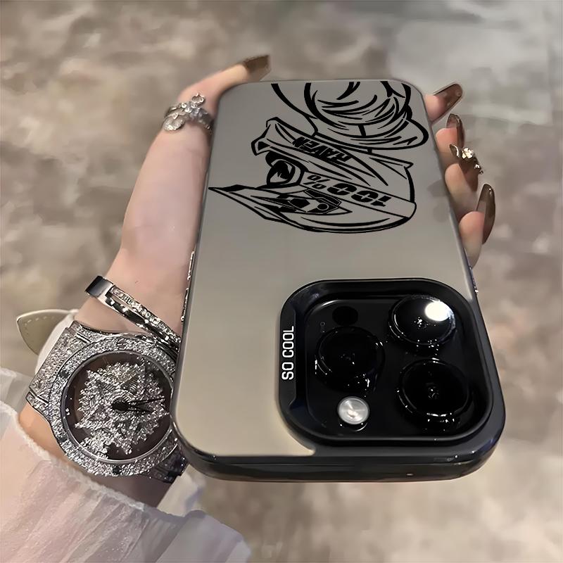 Trendy Motorcyclist Helmet Pattern Phone Case For iPhone 17 Pro Max 11 12 13 14 15 16 Plus XS XR X 17 Air 16E Shockproof Cover