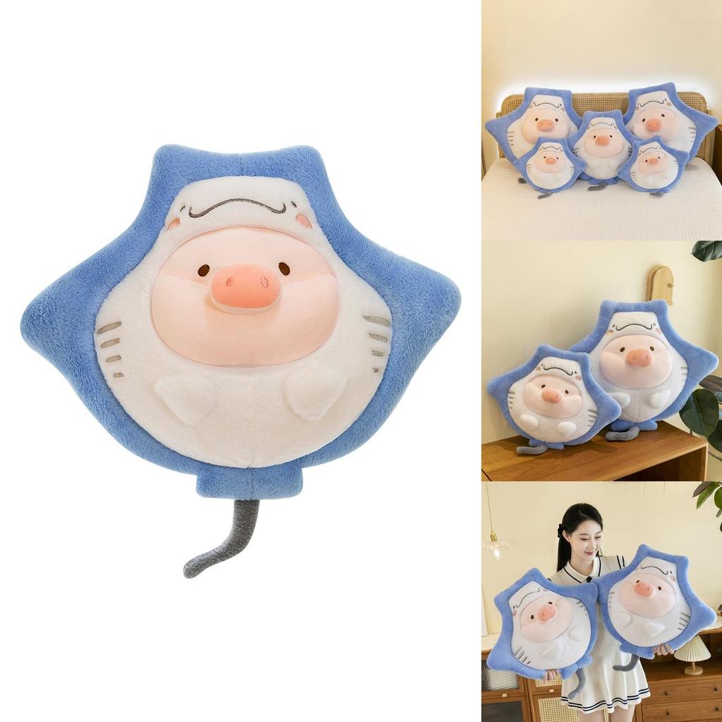 Manta Lulu Plush Pillow With Long Faux Fur For Kids And Adults