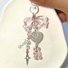 X6HE Bear Wing Headphone Charm Pendant Chain Phone Straps Pocket Keychain Strap