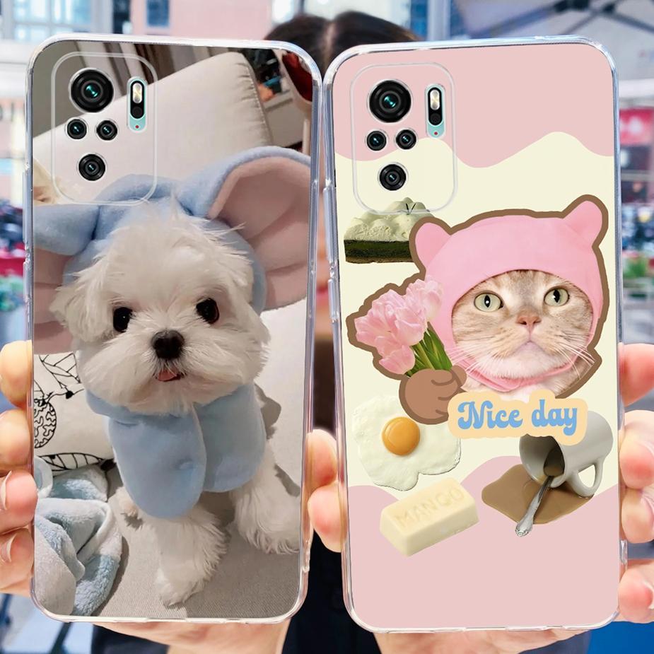 For Xiaomi Redmi Note 10 Case Note 10S Cute Cartoon Painted Cover Soft Silicone Case For Redmi Note 10 Pro Max Note10 10S Fundas