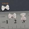 10Pcs 3D Shape Glitters Rhinestone Alloy Bowknot DIY Decal Nail Art Tips Stickers