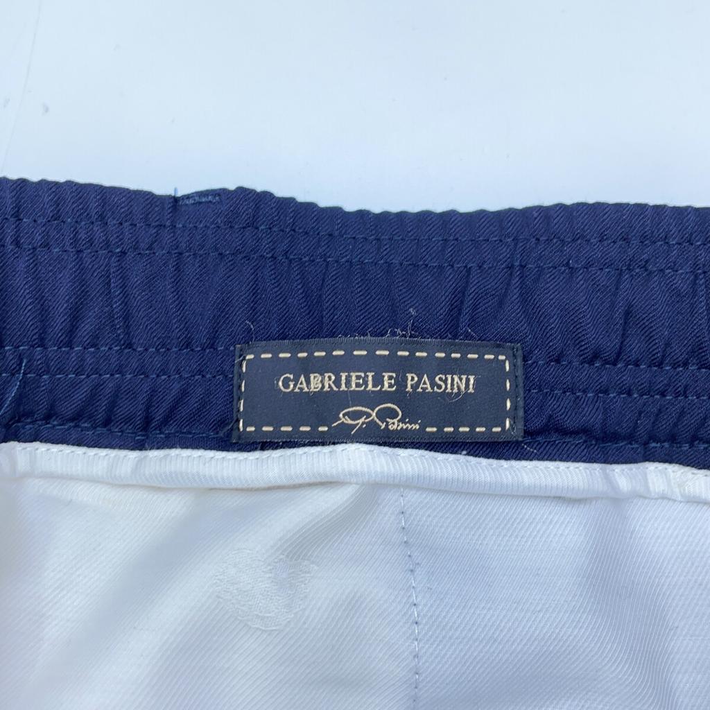 Gabriele Pasini [Excellent Condition/Domestically Authorized] JG16728Q Marzotto Incase Wool 3B Single Breasted Lapel suit setup 48 NavyUsed