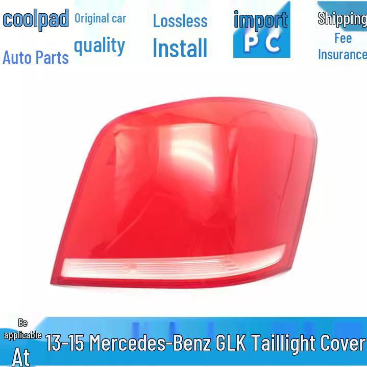 

Fits 13-15 Mercedes-Benz GLK Taillight Cover, GLK300 Rear Brake Light, Red Transparent. High Transparency, Passenger s Side