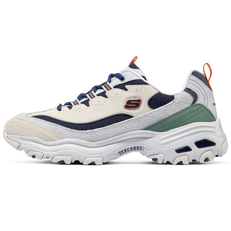 Skechers DLites 1.0 Chunky Shoes Beige Navy Men s 894265-GYNV EU 39