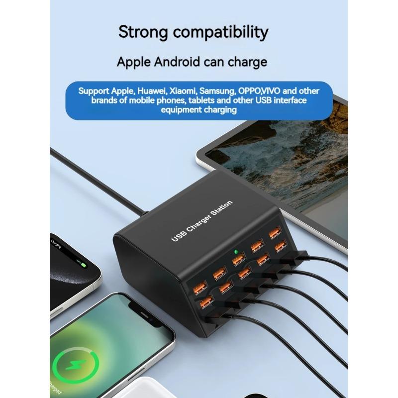 100W Desktop Universal USB-Ladegerät 15 Ports USB Schnellladestation Für Ipad Iphone16 15 14 13 Pro Für Samsung EU-Stecker