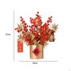 Artificial Floral Pot Chinese Collectible Party Decor Decorative Desk Ornament Decoration Year