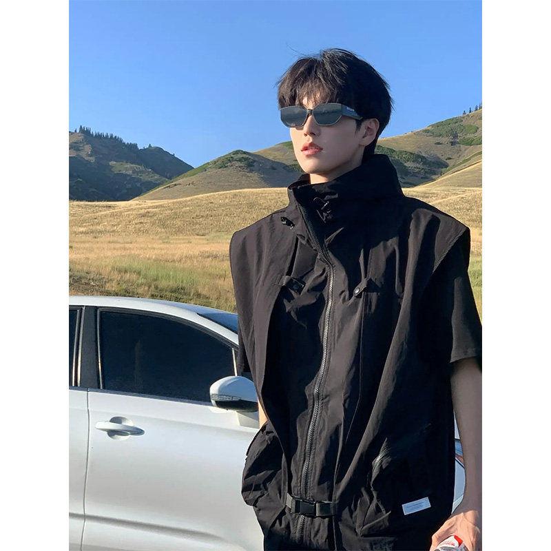 

Американский функциональный рабочий жилет без рукавов мужской Высокоэнергичный спортивный наряд Тактический жилет 3XL чёрный