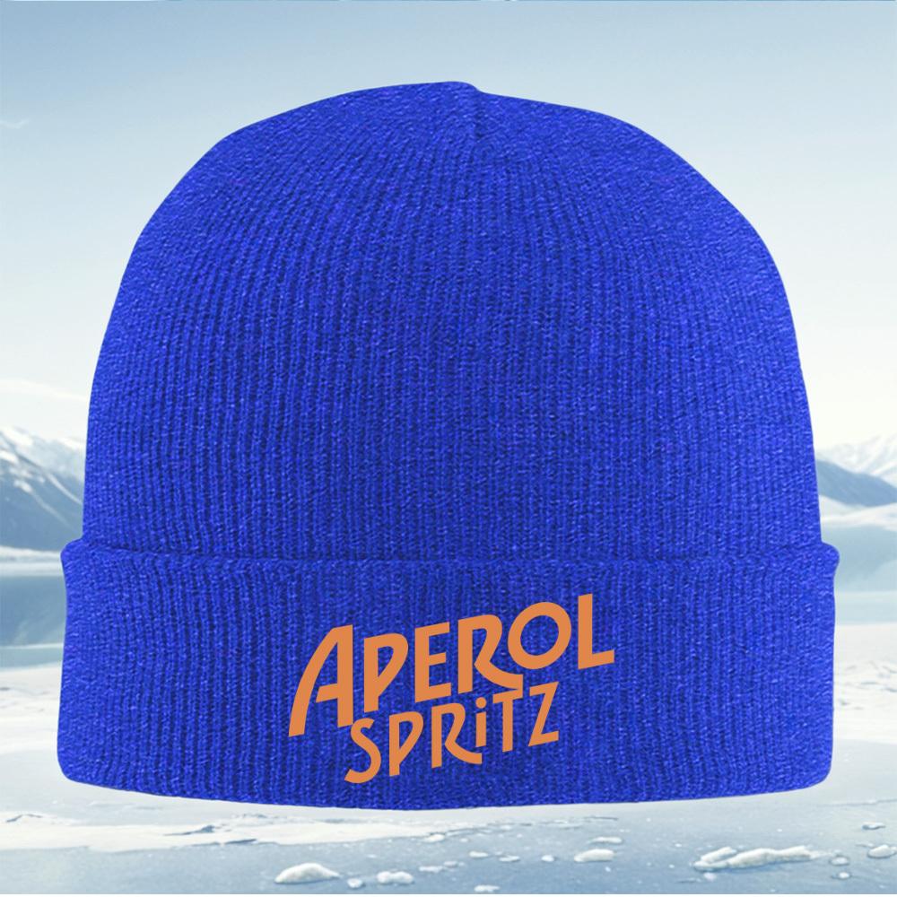 Aperol Spritz letras naranjas elegantes Hombres Mujeres Unisex Gorro de Punto Gorro de Invierno Térmico Cálido Navidad Exterior Ciclista